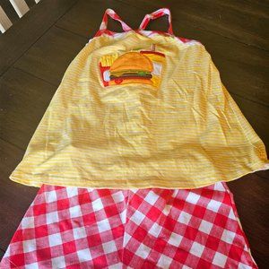Ricrac & Ruffles Burger Short Set